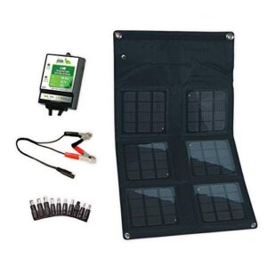 18-watt folding monocrystalline solar panel with 8-amp charge controller