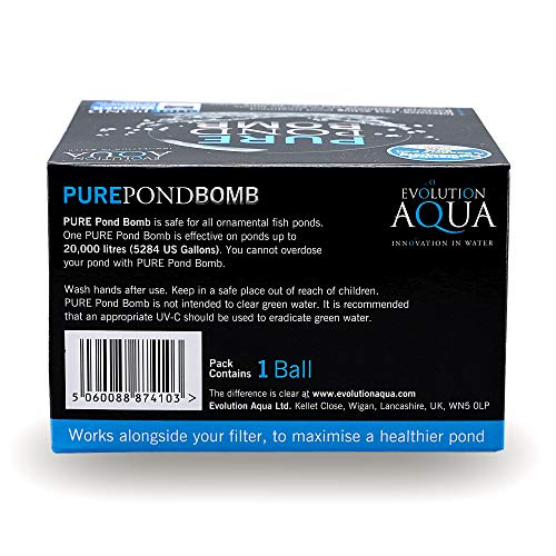 Evolution Aqua Pure Pond Bomb – for Crystal Clear Healthy Water, Treats up to 20,000 litres