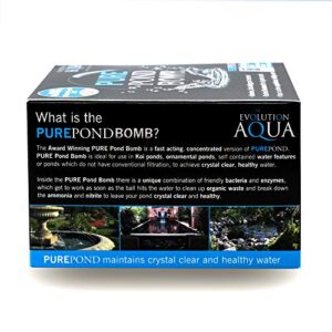 Evolution Aqua Pure Pond Bomb – for Crystal Clear Healthy Water, Treats up to 20,000 litres