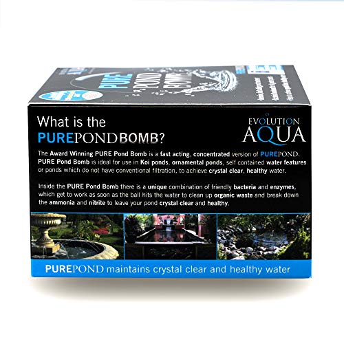 Evolution Aqua Pure Pond Bomb – for Crystal Clear Healthy Water, Treats up to 20,000 litres