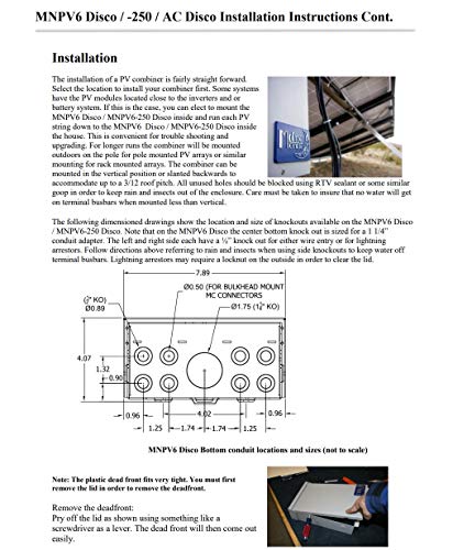 MidNite Solar MNPV6-Disco Combiner Disconnect