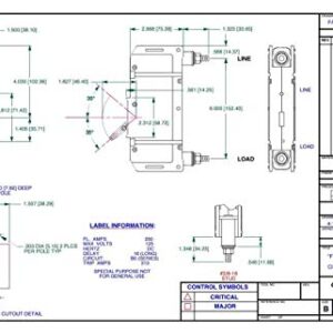 Midnite Solar MNEDC250 Panel Mount Breaker - 250 Amp