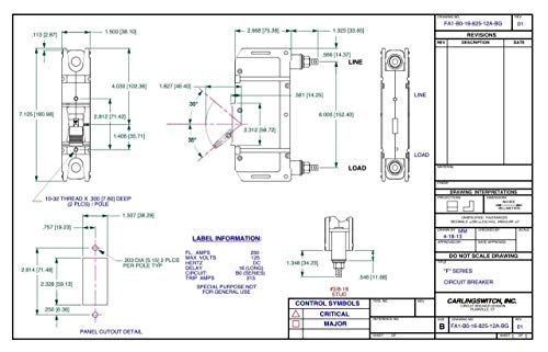 Midnite Solar MNEDC250 Panel Mount Breaker - 250 Amp