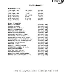 Midnite Solar MNEDC250 Panel Mount Breaker - 250 Amp