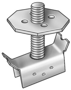 grating clip, mount, 1-2 bar h, pk20