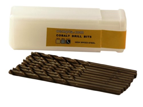 9/64-Inch Cobalt Drill Bit, 10 Pack, Jobber Length