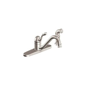 moen ca87009srs kitchen faucet with side spray from the lindley collection, spot resist stainless