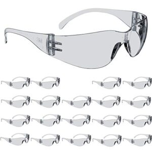 3m safety glasses, virtua, ansi z87, 20 pairs, indoor/outdoor clear hard coat lens, clear frame