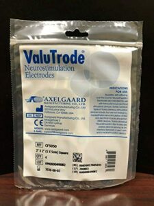 axelgaard valutrode # cf5050 2" x 2" square fabric top electrodes 4 per pack - 10 packs