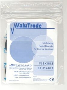 axelgaard valutrode # cf7000 2.75", round fabric top electrodes 4 per pack - 10 packs