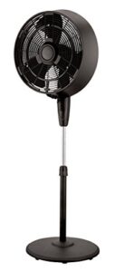 pelonis fs45-9l 18" black 3-speed oscillating misting pedestal fan