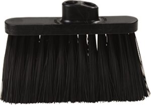 sparta 3685403 flo-pac duo sweep stiff filament light industrial broom head, polypropylene bristles, 11" trim x 11" width bristle, 7" overall length, black