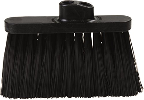 SPARTA 3685403 Flo-Pac Duo Sweep Stiff Filament Light Industrial Broom Head, Polypropylene Bristles, 11" Trim x 11" Width Bristle, 7" Overall Length, Black