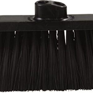 SPARTA 3685403 Flo-Pac Duo Sweep Stiff Filament Light Industrial Broom Head, Polypropylene Bristles, 11" Trim x 11" Width Bristle, 7" Overall Length, Black