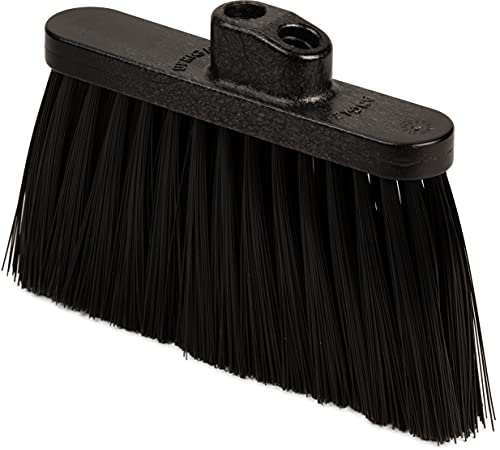 SPARTA 3685403 Flo-Pac Duo Sweep Stiff Filament Light Industrial Broom Head, Polypropylene Bristles, 11" Trim x 11" Width Bristle, 7" Overall Length, Black