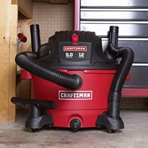 Craftsman 17765 12 Gallon 5.0 Peak HP Wet Dry Shop Vacuum