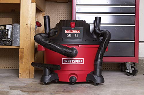 Craftsman 17765 12 Gallon 5.0 Peak HP Wet Dry Shop Vacuum