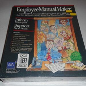 Employee Manual Maker the Instant Personnel Handbook with 110+ Policies and 30+benefits Already Typed and Formatted on Diskette Compatible with Windows & DOS Applications