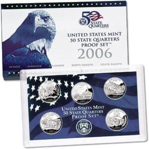 2006-s 50 state quarters proof set - 5 coins