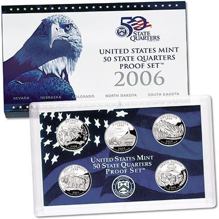 2006-S 50 STATE QUARTERS PROOF SET - 5 COINS