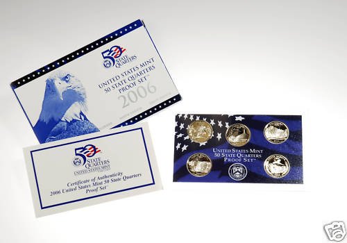 2006-S 50 STATE QUARTERS PROOF SET - 5 COINS