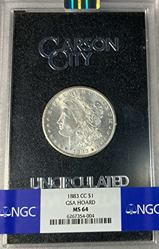 Certified Morgan Silver Dollar 1883-CC MS64 NGC