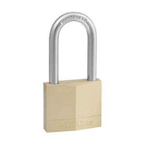 master lock 140dlf solid brass padlock with key, 1 pack