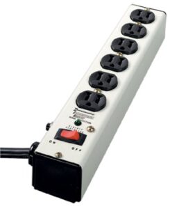 intermatic ig112663 metal surge strip outlets and lighted switch with six-foot cord, ivory