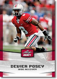 2012 leaf draft day #12 devier posey - ohio state (rc - rookie card)(nfl football trading card)