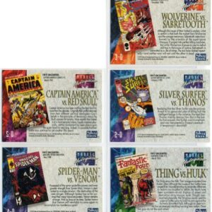 1992 SkyBox Marvel Masterpieces Series-1 New 100-Card Complete Base Set Plus 5-Card Spectra Foil Chase Set in Collector Pages