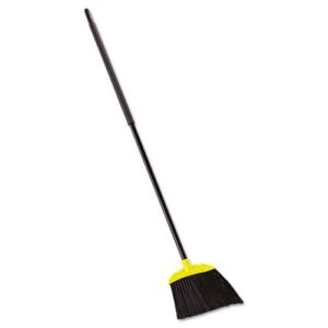 jumbo smooth sweep angled broom, 46" handle, black/yellow, 6/carton