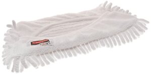 rubbermaid commercial products hygen quick-connect flexible microfiber mop cover-dust and dirt, 11-inch, white