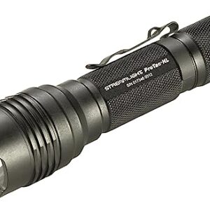 Streamlight 88040 ProTac HL 750-Lumen Professional Tactical Flashlight with CR123A Batteries, and Holster, Black, Clear Retail Packaging