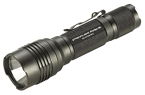 Streamlight 88040 ProTac HL 750-Lumen Professional Tactical Flashlight with CR123A Batteries, and Holster, Black, Clear Retail Packaging