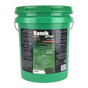 neogen rodenticide ramik green rat and mouse bait 60 pack pail, 15 lb