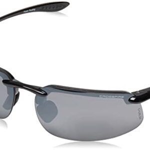 CROSSFIRE 2123 Crossfire Silver Mirror Safety Glasses, Scratch-Resistant, Frameless