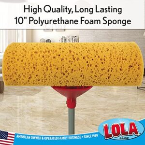 Lola Products Pro Amazin' Scrubber Roller Mop Refill, Polyurethane Foam Sponge, Floor, and Deck Scrubber, Perfect for Vinyl, Tile, Marble, and Ceramic Floors - 1 CT