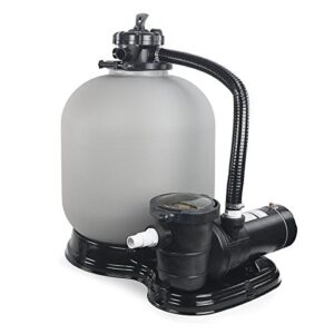 xtremepowerus 4500gph 19" sand filter with 1.5hp above ground swimming pool pump media system, 5-way valve filter