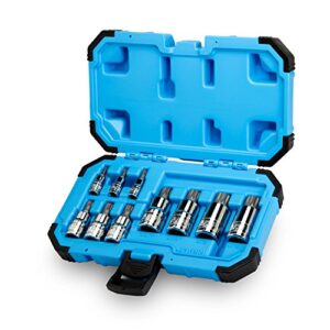 capri tools xzn triple square spline bit socket set, metric, 10-piece