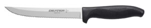 dexter-russell 6" scalloped utility knife, black