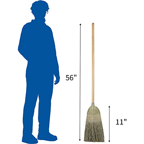 Genuine Joe Joe Janitor Lobby Blend Broom, Nickel