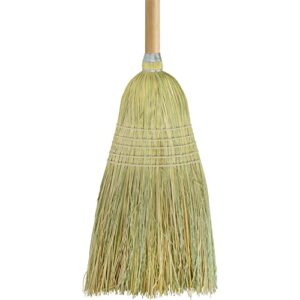 Genuine Joe Joe Janitor Lobby Blend Broom, Nickel