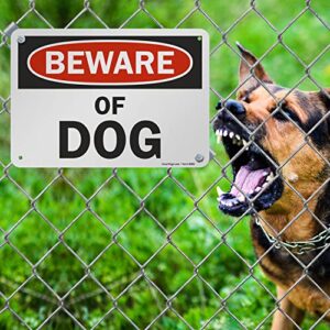 SmartSign - S-7404-AL-10 "Beware of Dog" Sign | 7" x 10" Aluminum