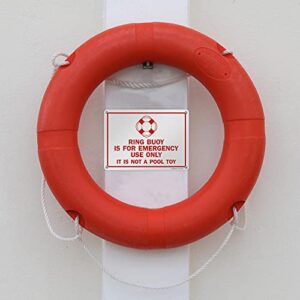 SmartSign "Ring Buoy Is For Emergency Use Only, It Is Not A Pool Toy" Sign | 10" x 14" Aluminum