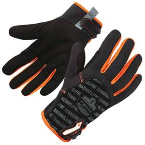 ergodyne proflex 812 work glove, synthetic leather palm, breathable comfort, x-large, black