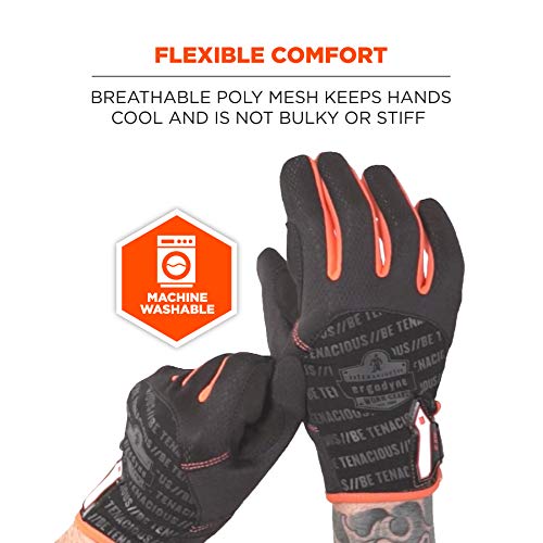 Ergodyne ProFlex 812 Work Glove, Synthetic Leather Palm, Breathable Comfort, X-Large, Black