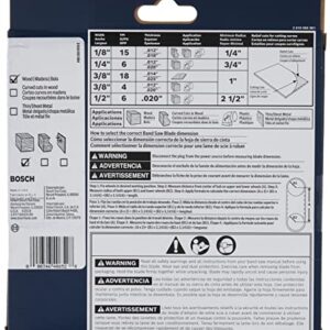 BOSCH BS5912-6W 59-1/2-Inch X 1/4-Inch X 6-Tpi General Purpose Stationary Band Saw Blade