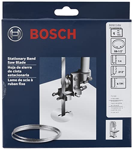 BOSCH BS5912-6W 59-1/2-Inch X 1/4-Inch X 6-Tpi General Purpose Stationary Band Saw Blade