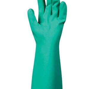 SHOWA 727-09 Nitrile Unlined Chemical Resistant Glove, Large (Pack of 12 Pairs),Light Green