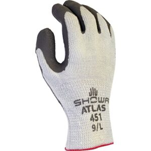 showa unisex adult insulated work glove, gray, large pack of 24 us